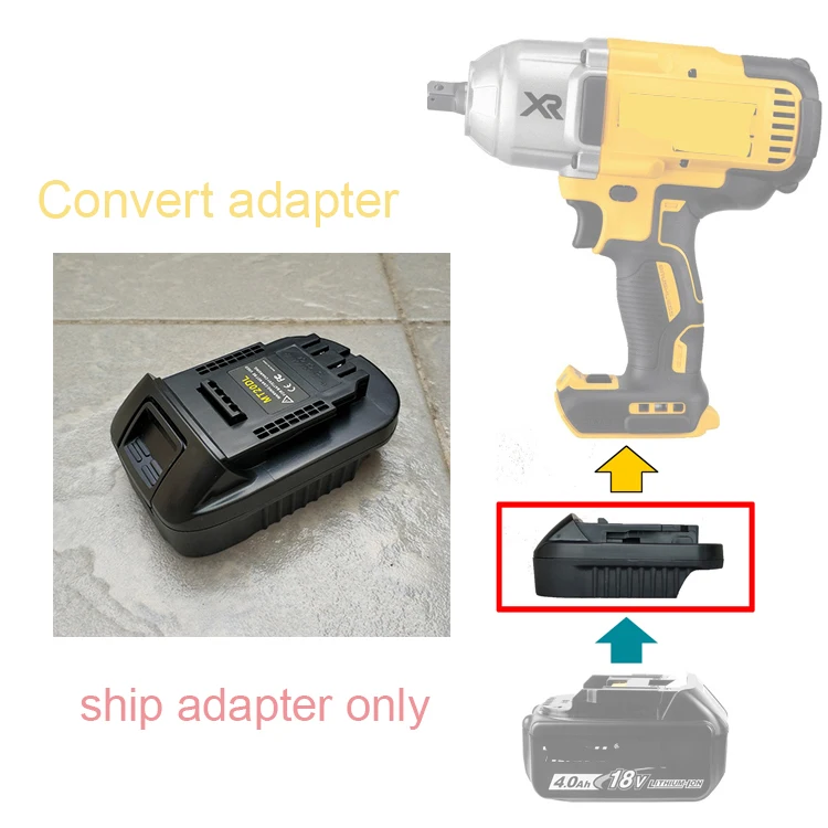 

Adaptor for Makita for Dewalt for bosch18V Li-ion Battery convert for dewalt 20V max DCB205/204 battery use