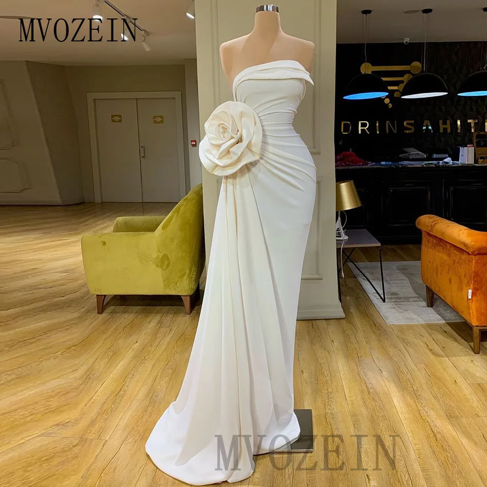 

Mvozein Elegant Prom Dresses Long Satin Strapless Mermaid Prom Dress Formal Party Gowns Plus Size Vestido-de festa-Longo