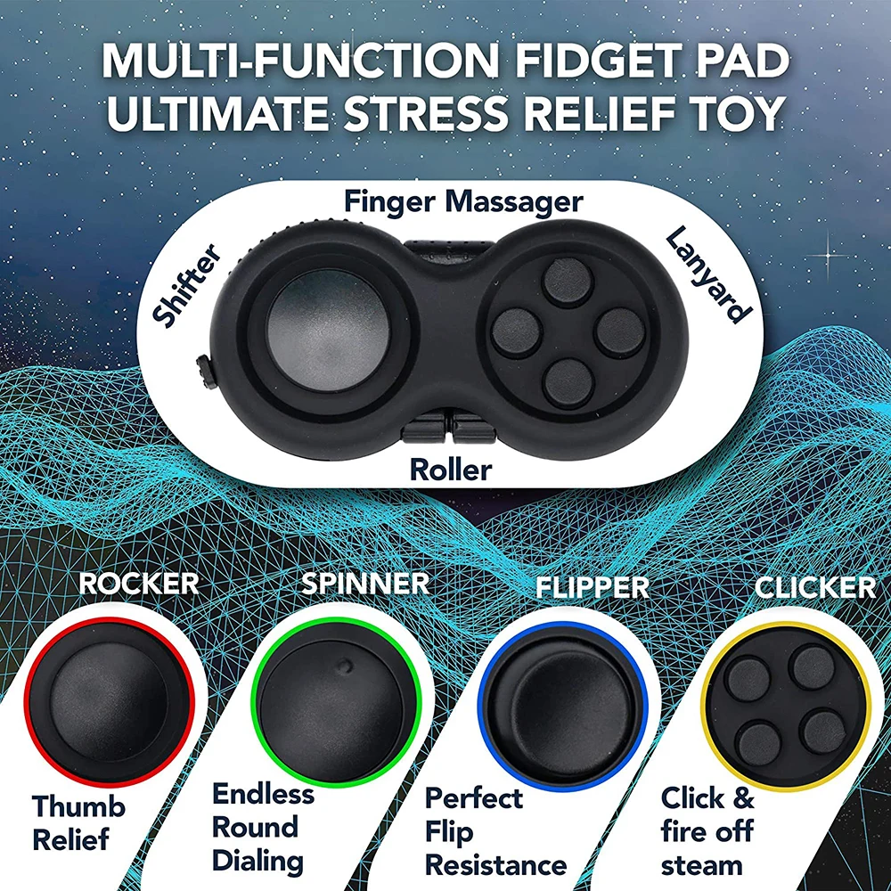 3 pces edc ferramenta controlador de almofada fidget dedo brinquedos cubo de mão anti stress jogos para autismo adhd ansiedade alívio foco crianças