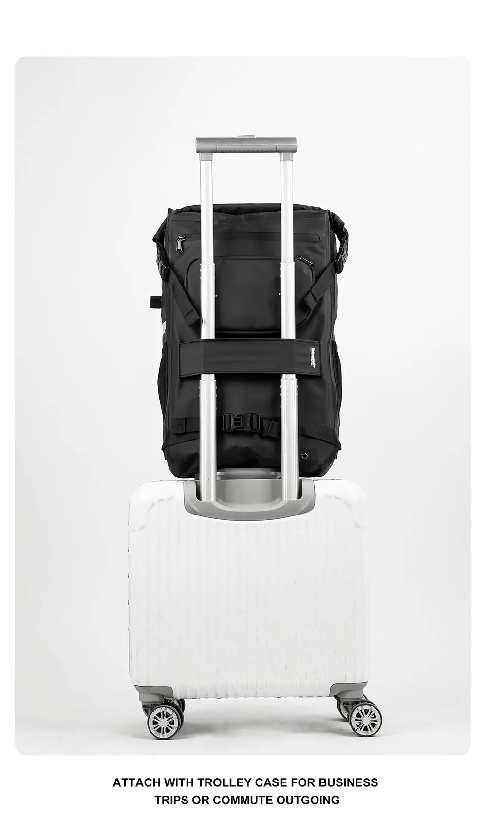 Rhinowalk Fahrradtasche, 22 l, vollständig wasserdicht, Kofferraumtasche, Rucksackkapazität, multifunktionale Gepäckträger, Fahrradtasche, Umhängetasche – Detail 17