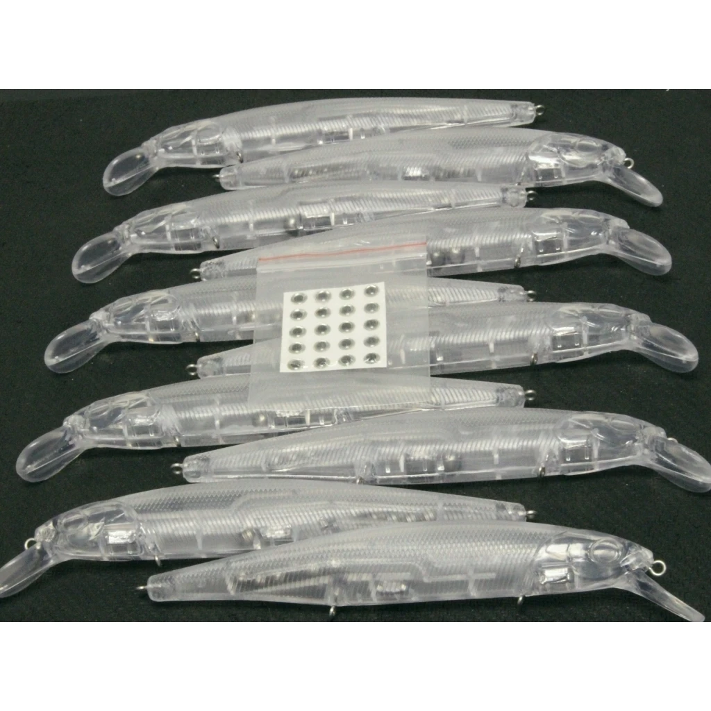 wLure 14cm 20g Weight Transfer System Long Casting 10 per set Unpainted Minnow Sinking Fishing Lure UPM774