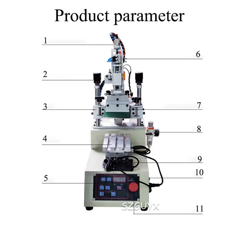 High precision screen printing machine semi-automatic mini desktop screen printing machine table plane rocker pneumatic