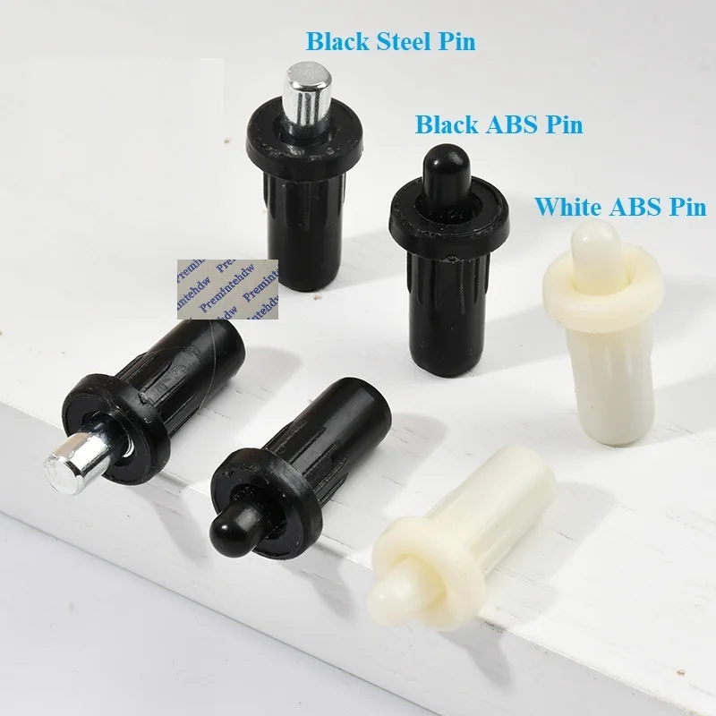 100Pcs White Black ABS Spring Loaded Pin Hinge Shutter Door Replacement Repair