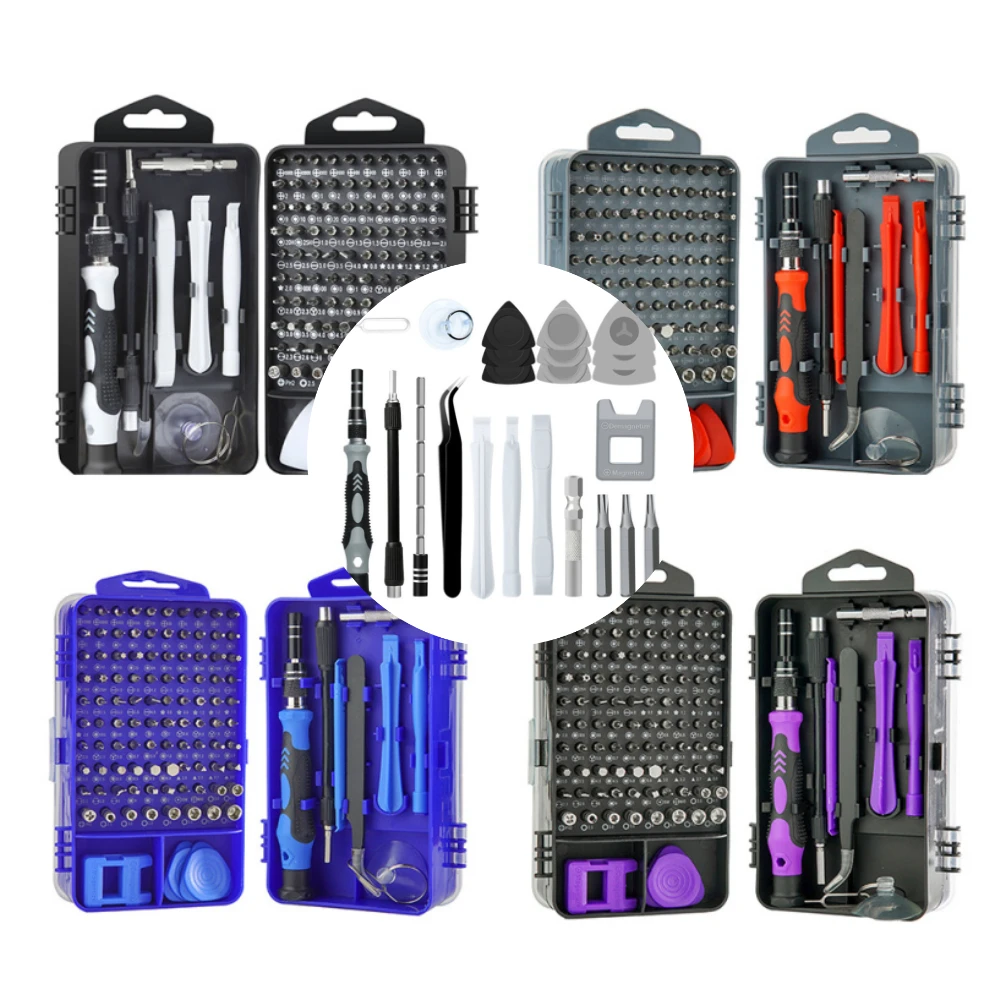 115 in1 Screwdriver Set of Screw Driver Bit Set Multi-Bit Precision Torx Screwdriver Tweezer Cell Phone Repair Tool for Computer