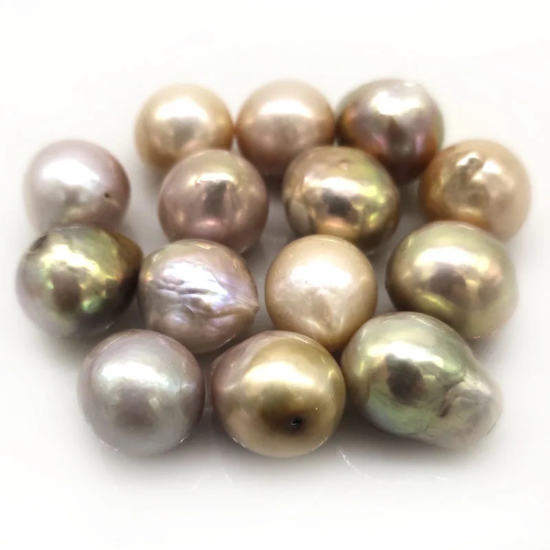 Wholesale AAA High Luster 11-14mm Natural Pink Loose Baroque Pearls