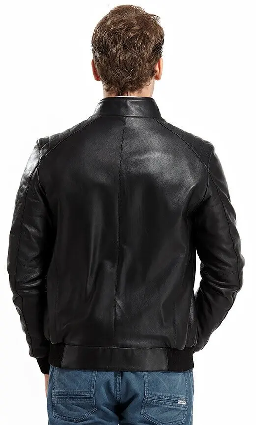 Stiletti Foman nero maschio pelle cappotti Orjinal pelle di agnello autunno inverno 2022 Biker Slim Large Size VintageTürkiye