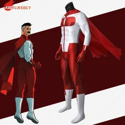 Invincible Animation Omni Man Superhero Cosplay Costume Jumpsuit Nolan Grayson Bodysuit With Cape Halloween Party Suit