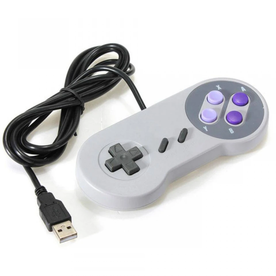 Controle Super Nintendo Snes Joystick Universal Gamepad Retrô Usb Com Fio Joypad Jogos Emulador Pc