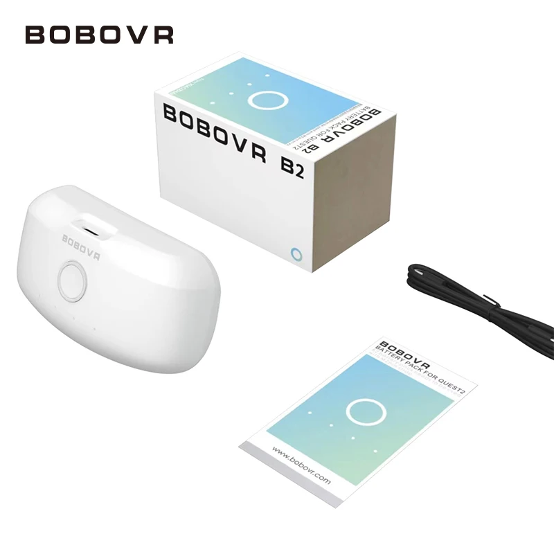 BOBOVR-Batterie de rechange B2 pour M2 Pro, batterie de rechange, 5200mAh, connexions magnétiques pour Quest2, augmentation d\'environ 3 heures de