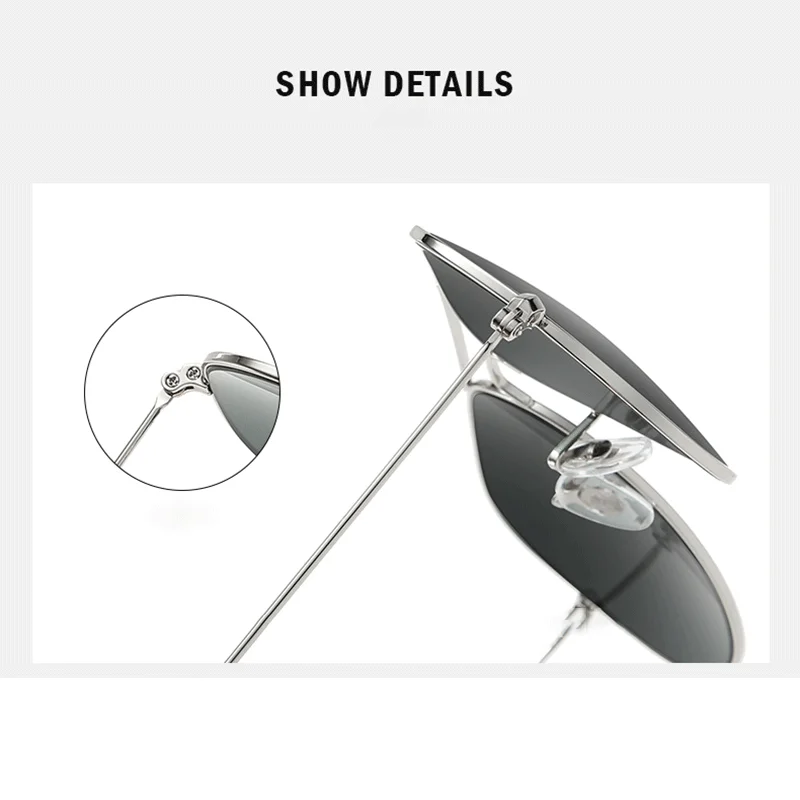 Neue Mode Luftfahrt Sonnenbrille Männer Frauen Klassische Pilot Gläser Objektiv Edelstahl Rahmen Vintage Gradienten Fahren Brillen UV40 – Detail 8
