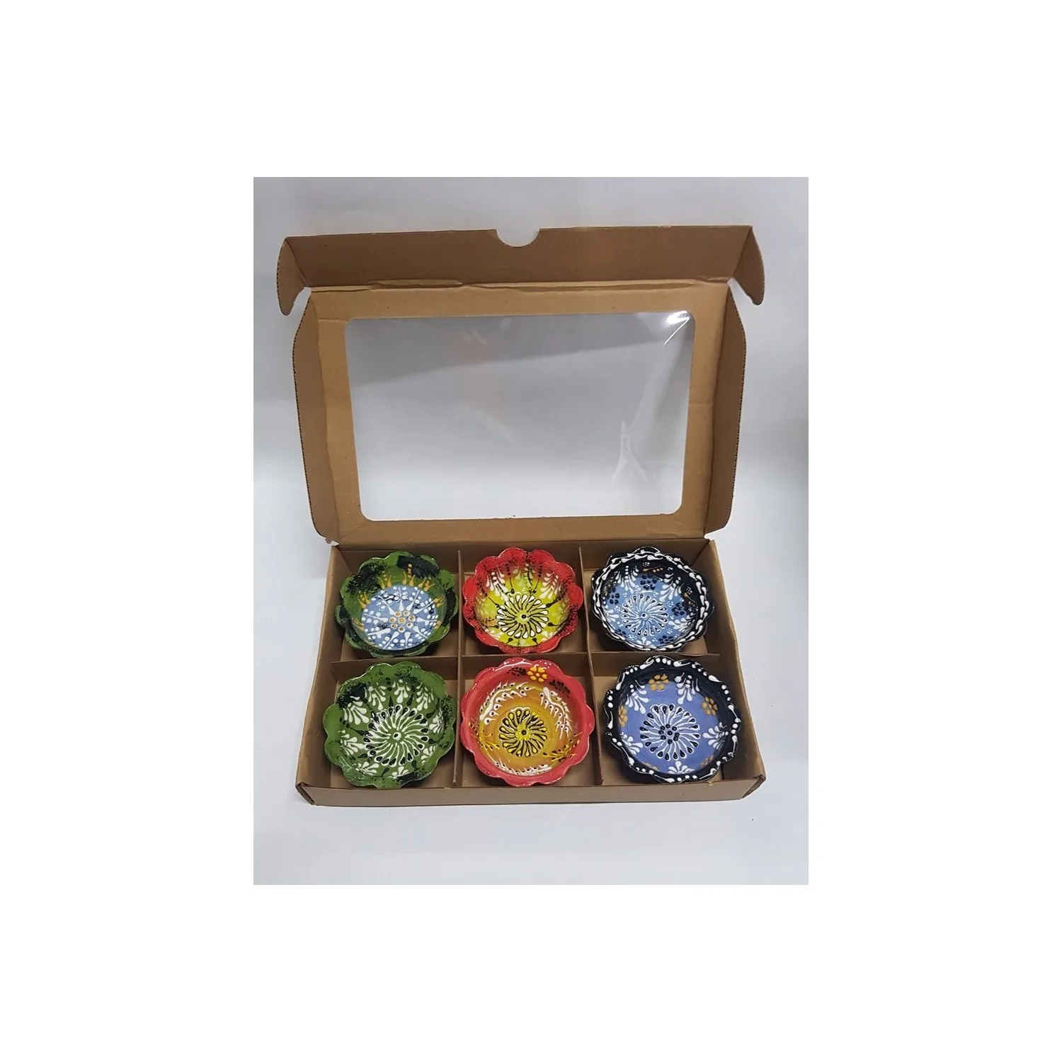 Sultan Tile 6-piece Handmade Handmade Daisy Turkish Delight-Snack Bowl Free shipping