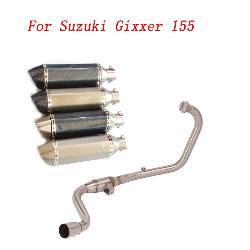 

Escape Motorcycle Exhaust Front Link Pipe And 51mm Muffler Stainless Steel Exhaust System For Suzuki Gixxer 155 All Years