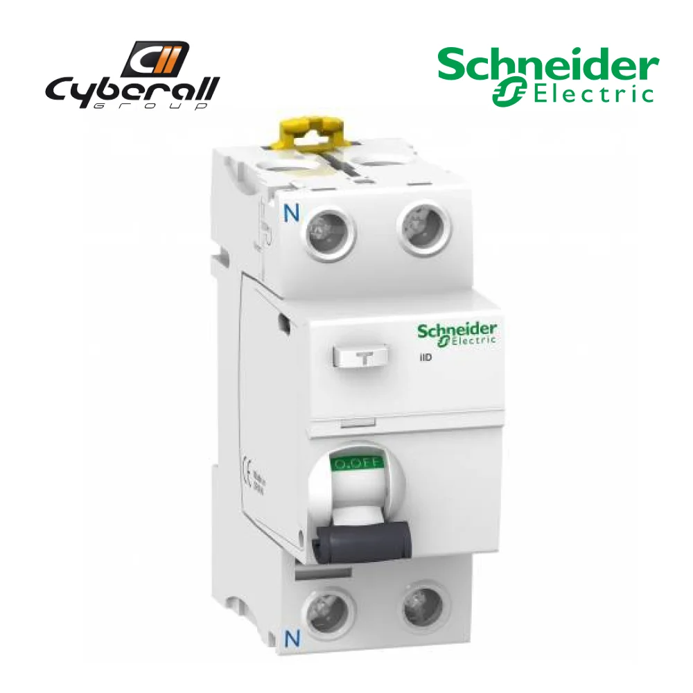 Schneider Electric-Cyberall-differential switch Acti9 type AC 2P 63 to 30mA-in white Color
