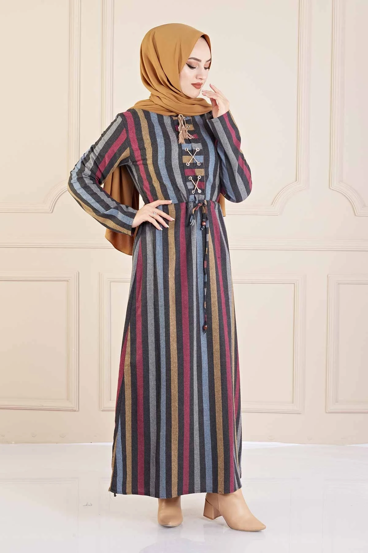 Turkse Kleding Voor Vrouwen Herfst Jurk Moslim Kledingstuk Eid Plus Size Jurken Marokkaanse Caftan Marokkaanse Tajine 3Abaya Kledingstuk Hijab