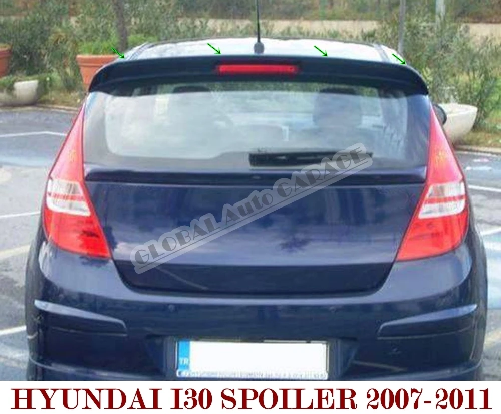 For Hyundai I30 Spoiler 2007-2011 Auto Accessory Universal Spoilers Car Antenna Car Styling Diffüser Flaps Splitter Black Blue