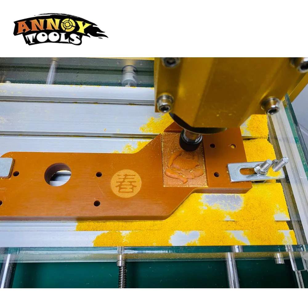 ANNOYTOOLS-brocas para máquina de grabado CNC, cortador de PCB, enrutador para carpintería, 10 unidades