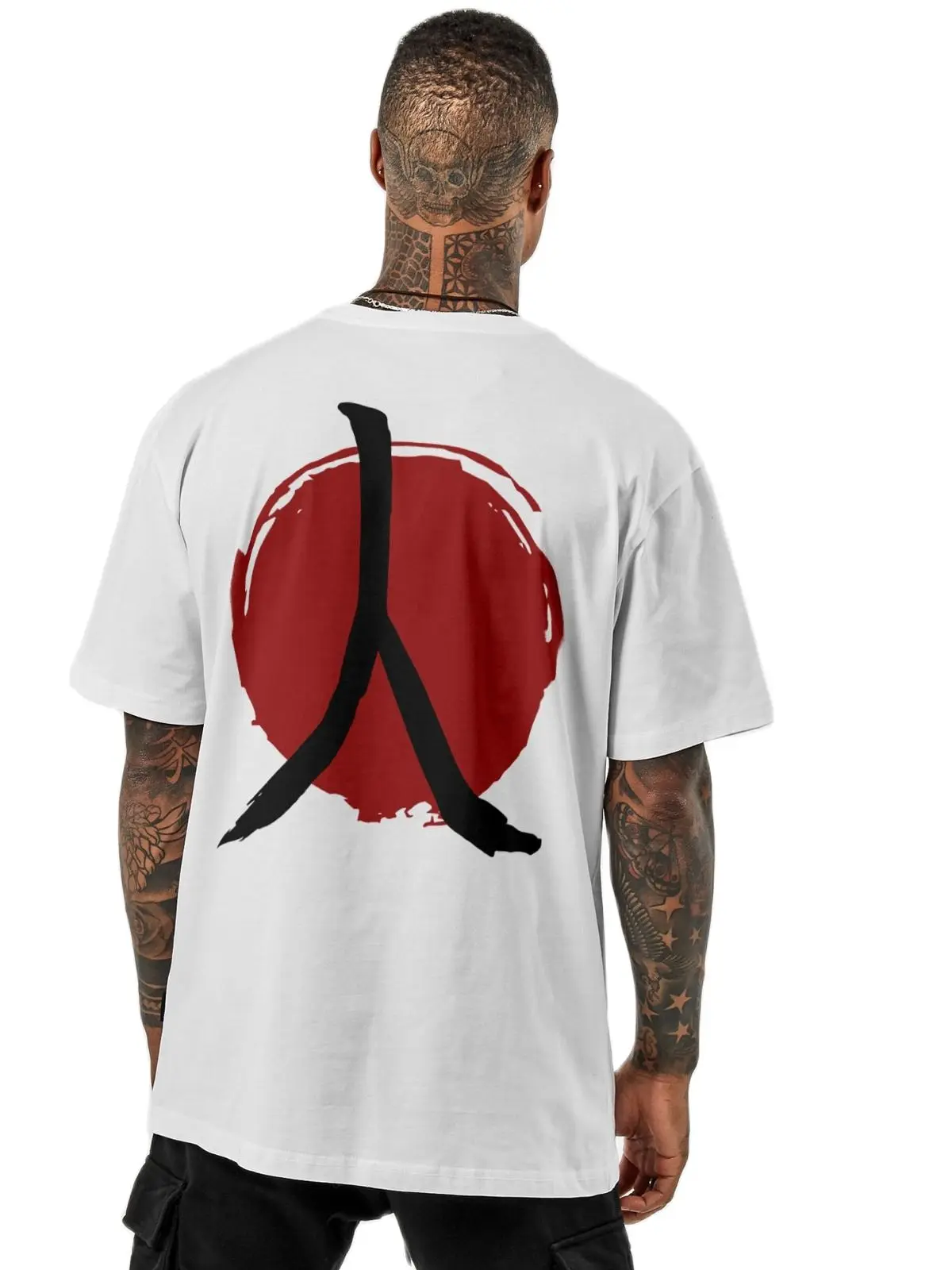 Oversize Japan Mood 'human' Printed Tshirt/Japanese Fashion Style Oversize Men 'S Printed T-Shirt