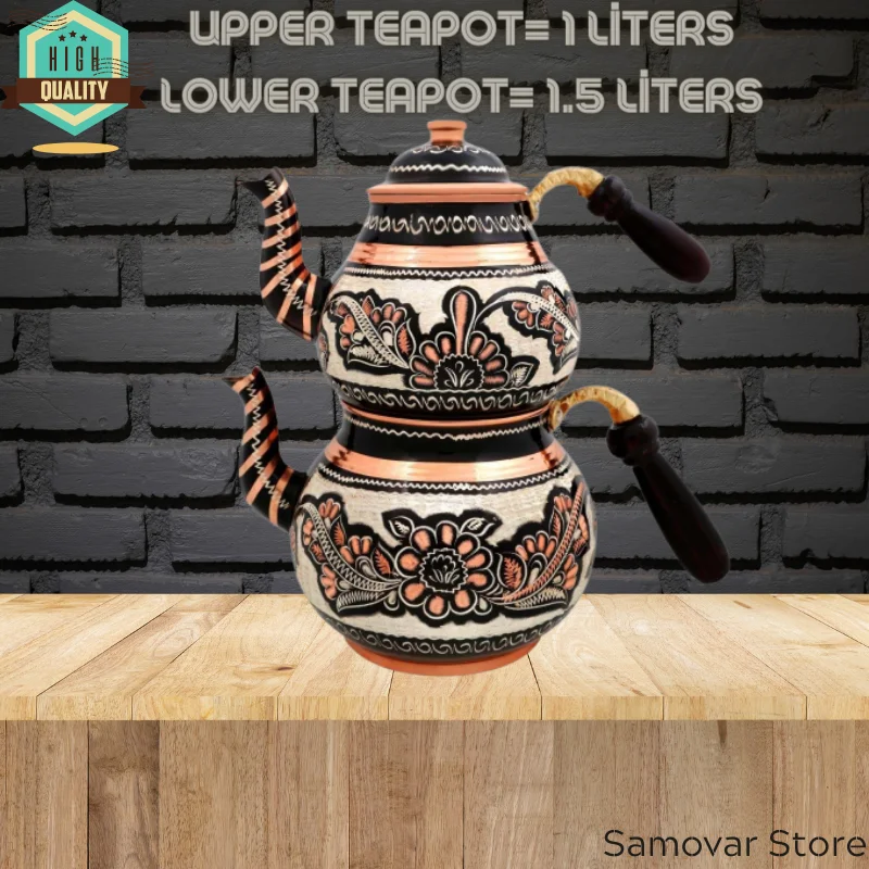 Copper Teapot Tea pair Antiques New kitchen accessories turkish teapot tea ware Kettle teaware  Tea infusers Samovar tea set