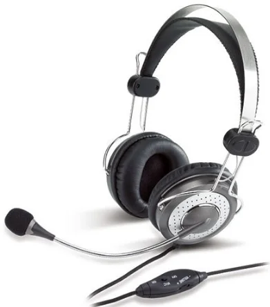 Genius headset with microphone HS-04SU Silver