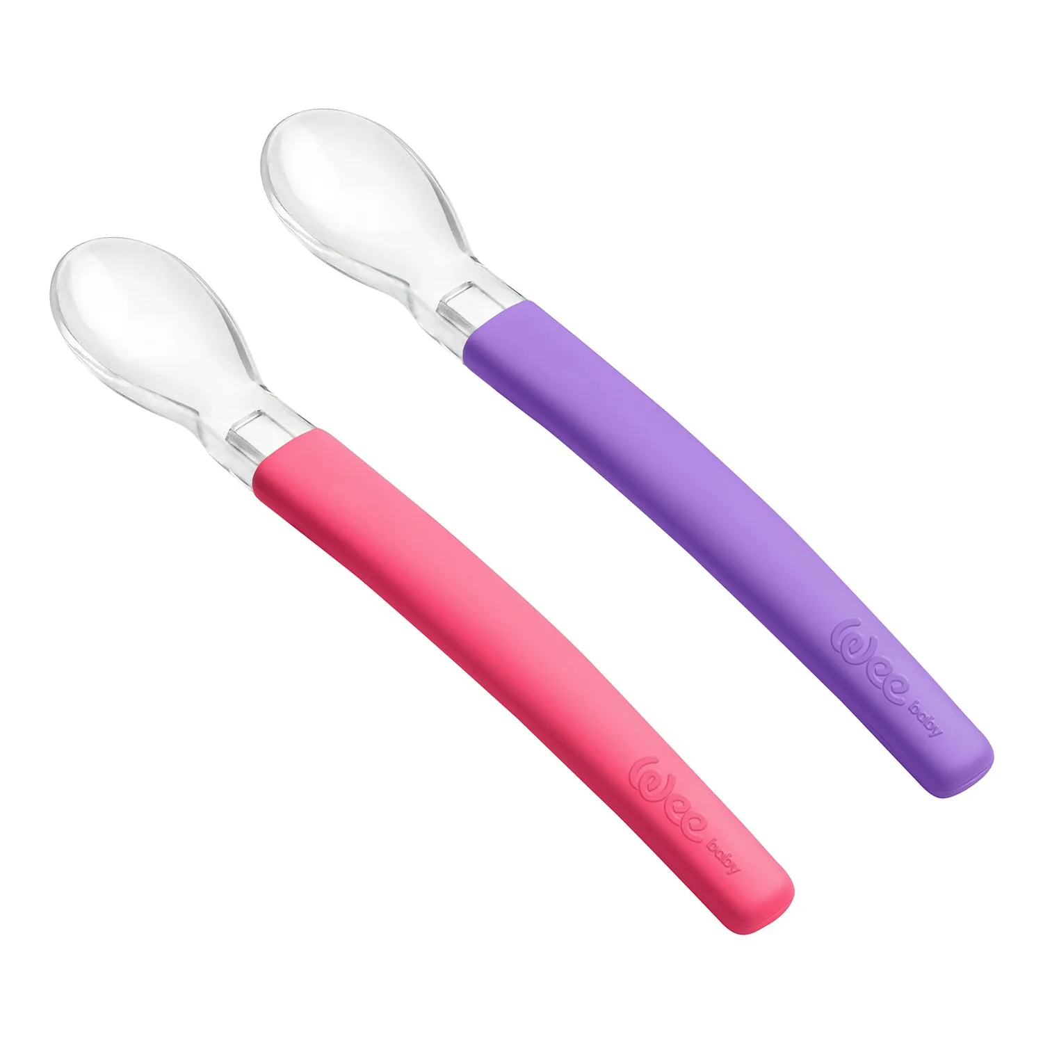 Food 2  Spoons ( Pink - Purple / Blue - Orange / Red - Green ) Can Be Used After The First Six Monthss