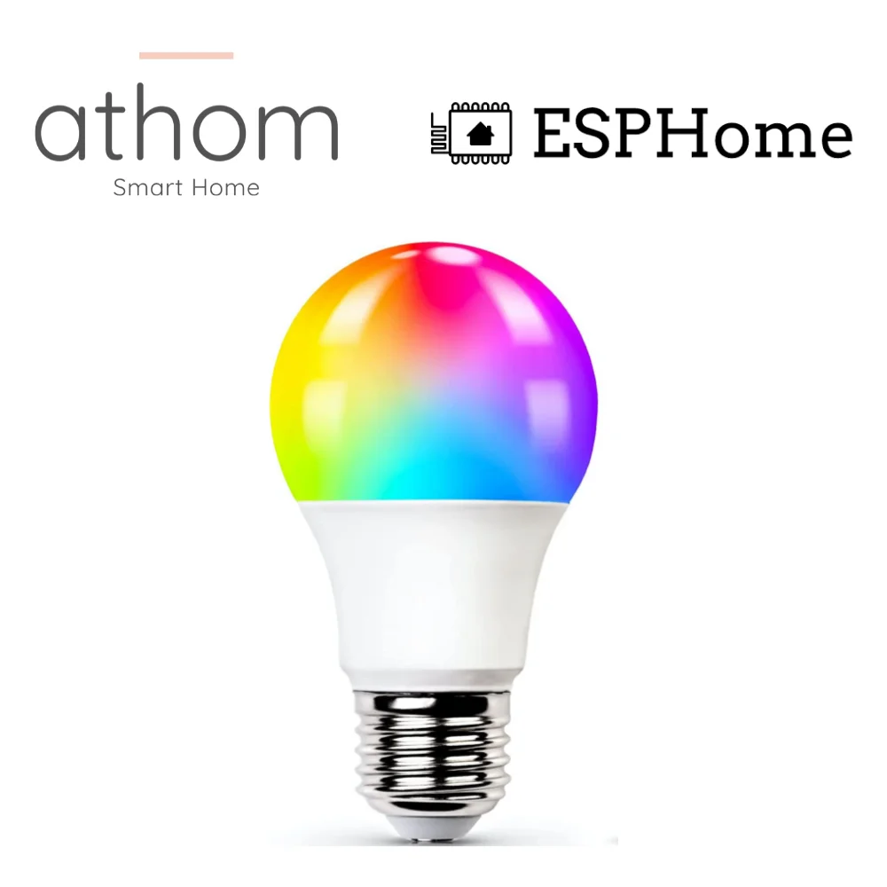 Made For ESPHome Smart Bulb RGBCCT  ESP8285 Works With Home Assistant 15W E27