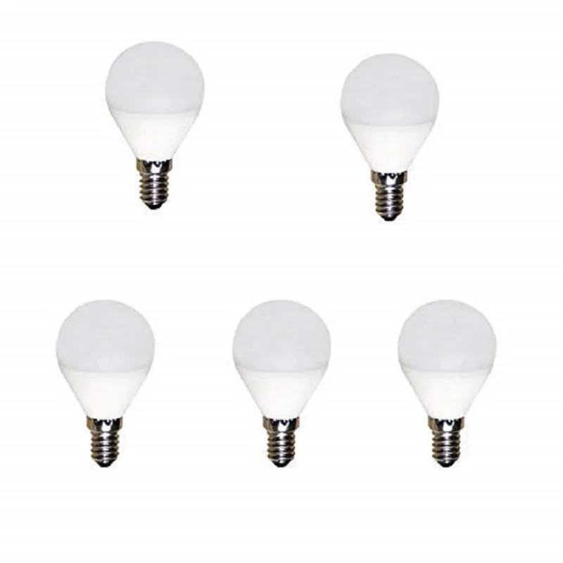 BOMBILLA LED ESFÉRICA 5W 220-240V E14 3000K 5 (Pack)