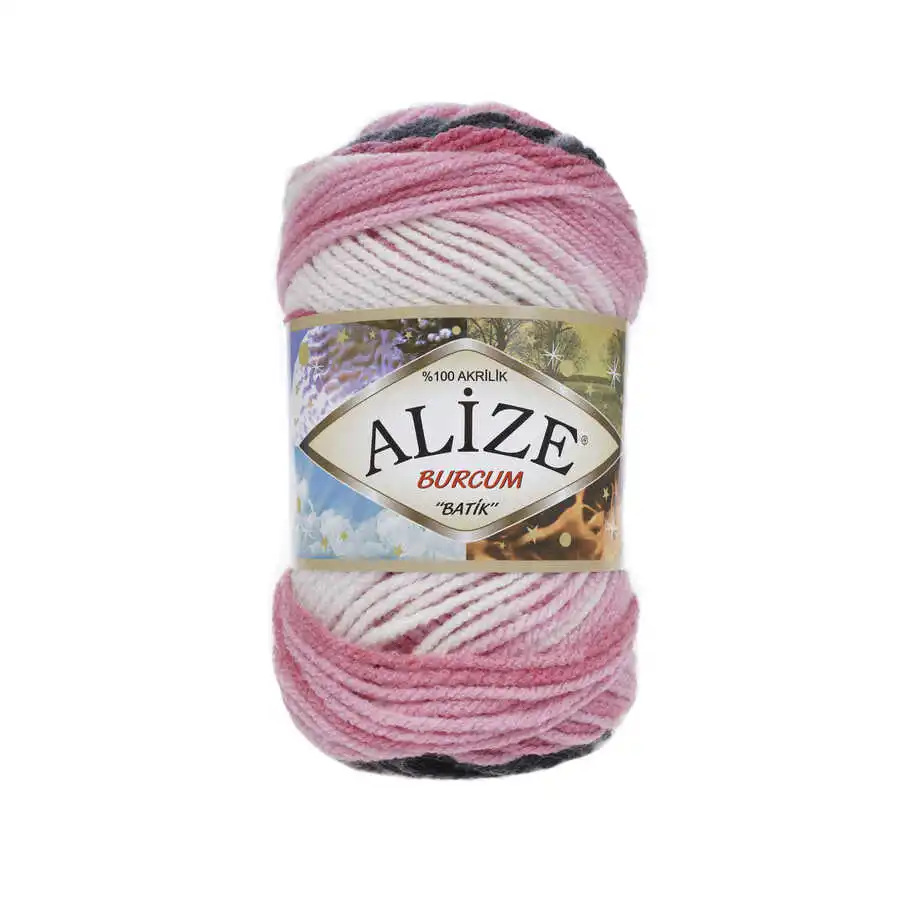 Alize Burcum Batik 100% Acrylic 100 Gr - 210 M. Sweater, Vest, Beanie, Sweater, Shawl Autumn / Winter Collection 5 PCS