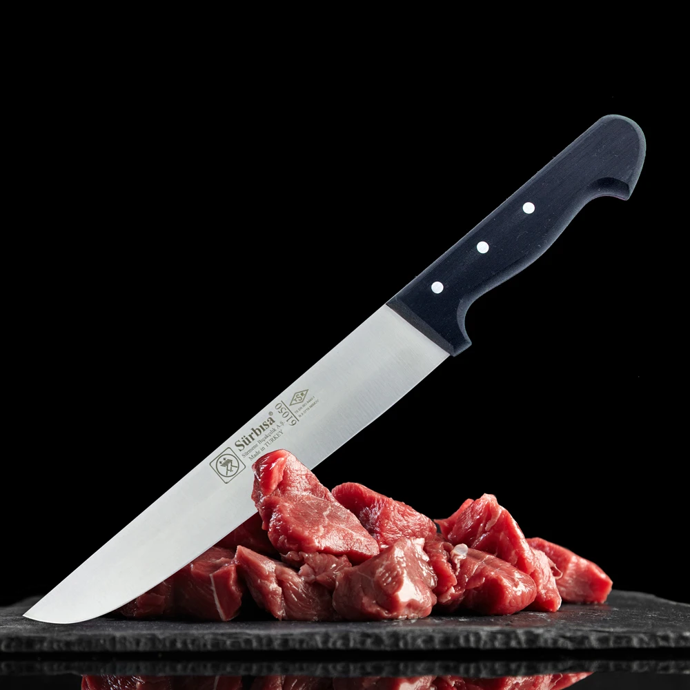 Surbisa High Quality Pin Handled, Stainless Steel, Skin Peeling, Leather Paring, Butcher Bone Stripping, Meat Knife 61050