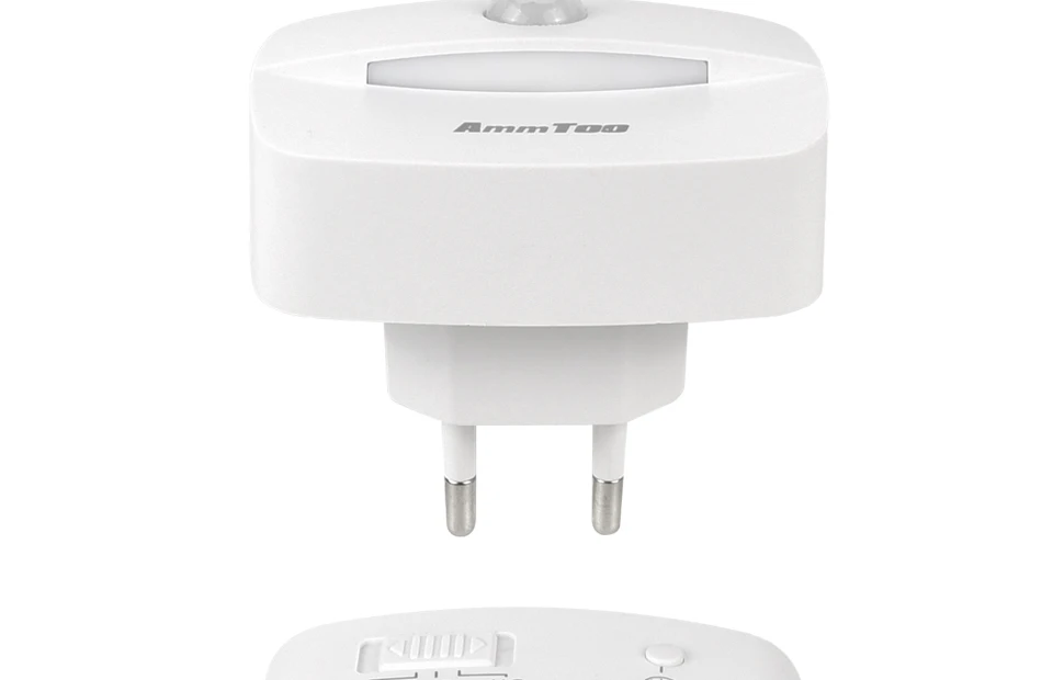 LED Night Light Motion Sensor Light 220V EU Plug In Smart Motion Sensor Light Warm and White Light Dual Color Night Lamp