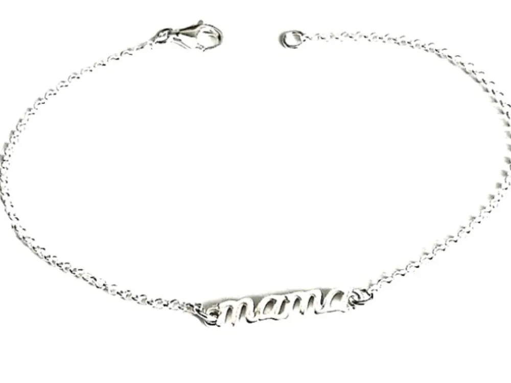 Bracelet MAMA Silver of 1ª LEY 925. Gift case included. Breast of 2,3 cm various lengths of bracelet 17,18,19.20 cm