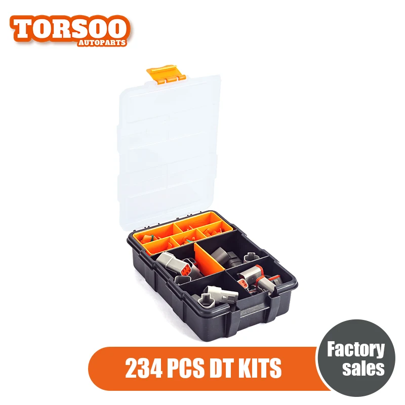 

234PCS DT Kits Automotive Deutsch Connector DT06-2S DT04-2P DT06-6S DT04-6P