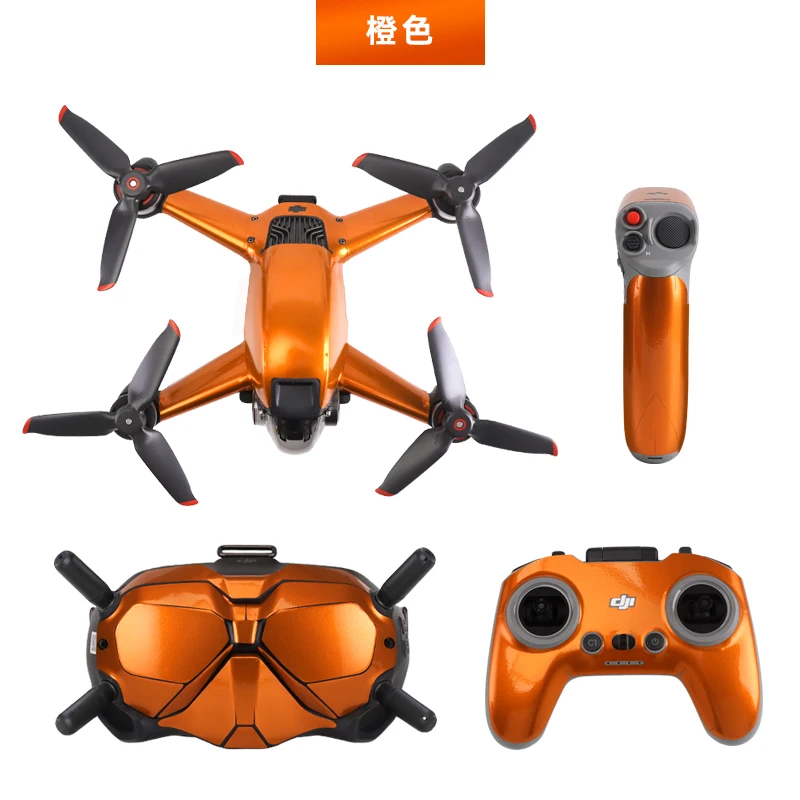 DJI FPV  Drone Casing Protective Luxury Fluorescent Sticker Skin Cover Waterproof Sticker （Full set） Spare For DJI FPV