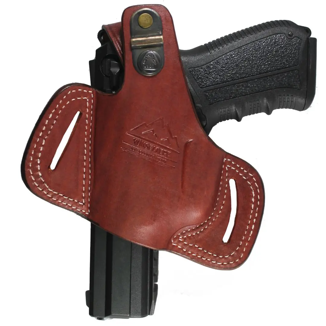 YT HOBBY Grand Power T12จริงหนัง OWB พกพาสองสล็อตแพนเค้ก Thumb Thumb Handmade ปืนพกอาวุธปืนปืน Holster กระเป๋า