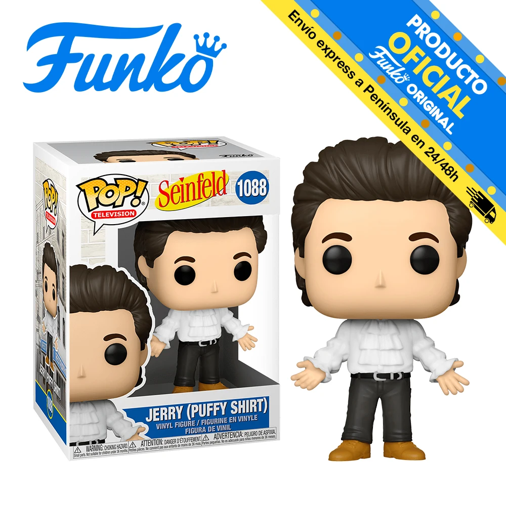 FUNKO POP! Seinfeld - Jerry (puffy shirt), original children's toys, toys for girls, original gifts, collector, figures, dolls, shop, with box, new, man, woman, official license