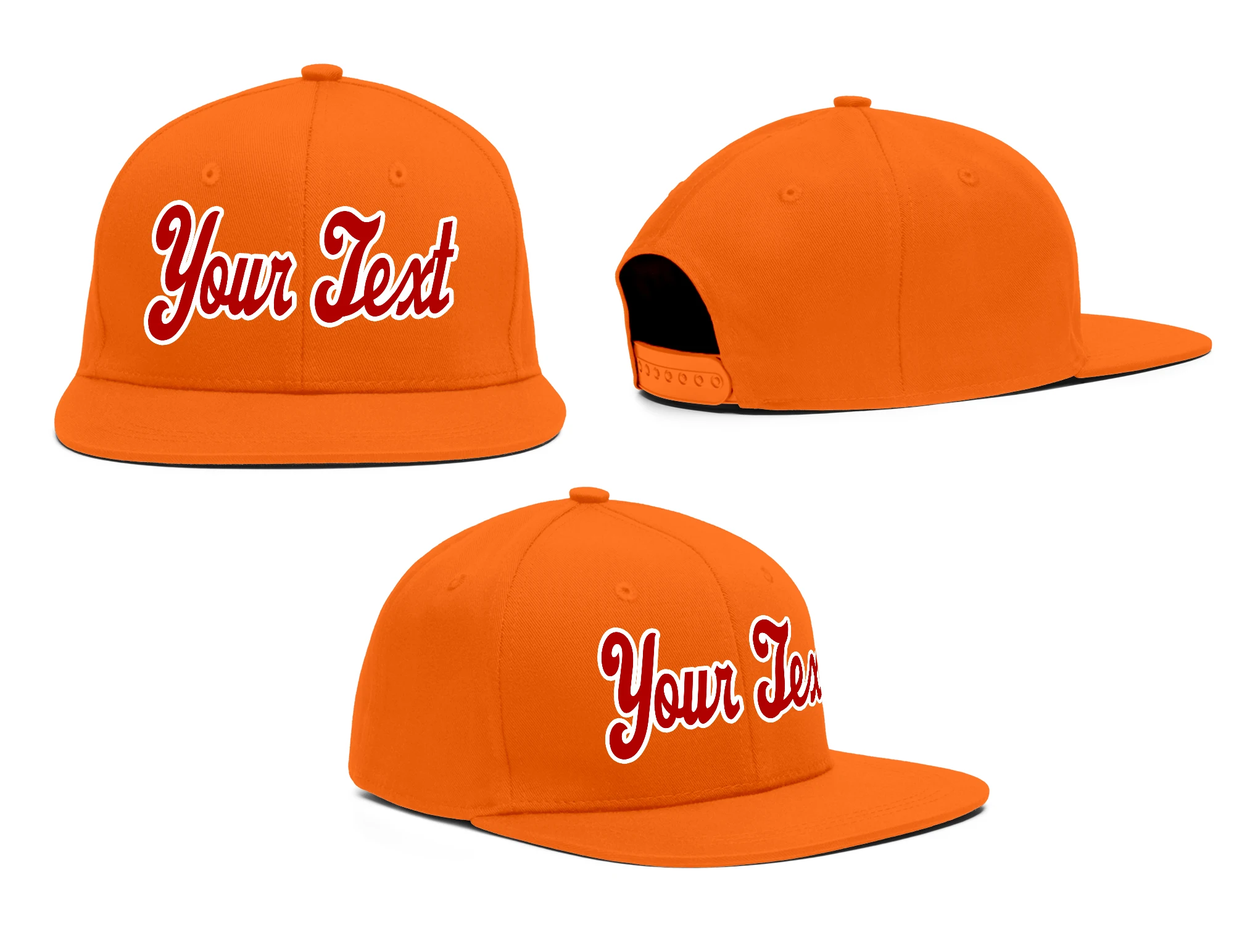 

Custom Baseball Caps Stitched Your Text Adjustable Snapback Flat Brim Hats for Adults Outdoor Party Hip Hop 3 pieces Caps