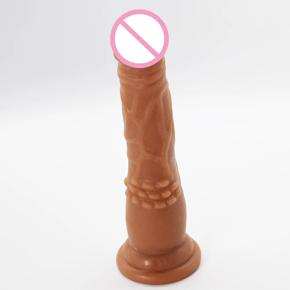 18*4.5cm Soft PVC Bumps Realistic Penis Dildo Regular Fake Dick Women Masturbtor Suction-Stand Adult Sex Toys for Pussy Sexshop