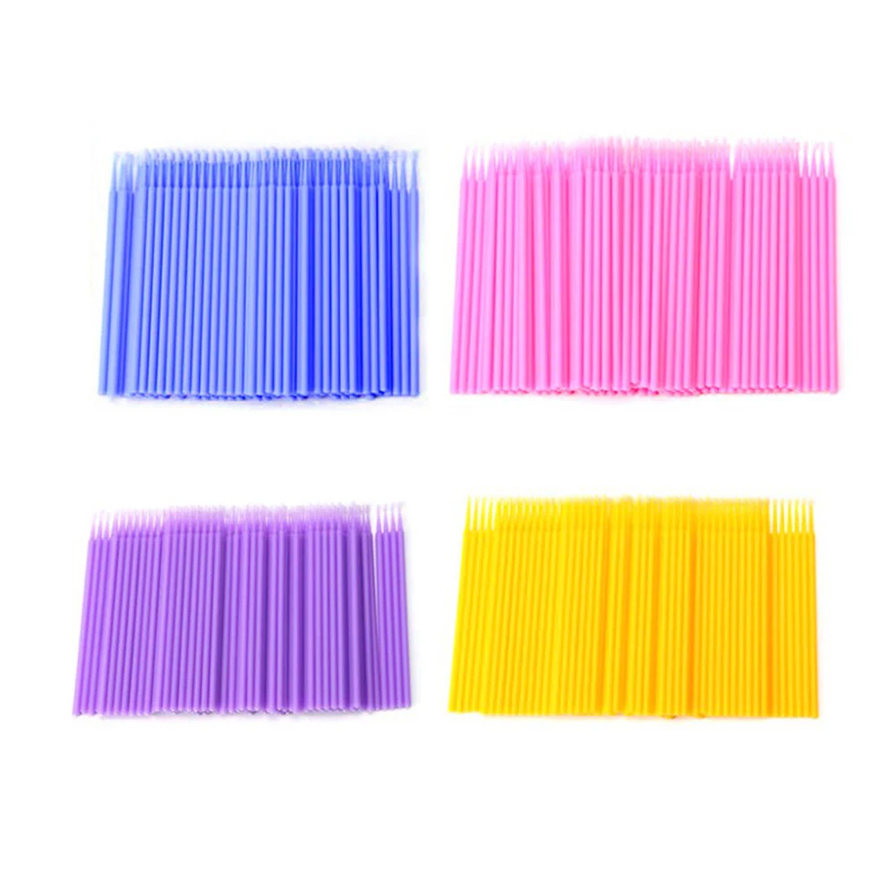 Applicateur de colle à cils jetable, brosse de nettoyage pour extensions de cils, Mascara, Micro Durable pour femmes, 100 pièces