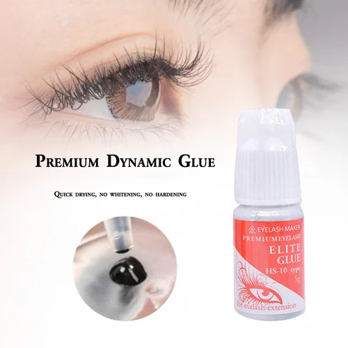 Imagen 2 del producto Pegamento de extensión de pestañas Premium Elite Corea HS, 7-8 semanas, larga duración, 2 segundos, HS-10 seco, Original, Corea