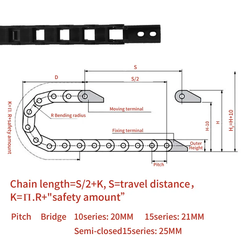 Cable Chain Drag Chain For Laser Engraving Machine   Woodworking Cnc Router 3D Printer Wire Bundle Arrangement