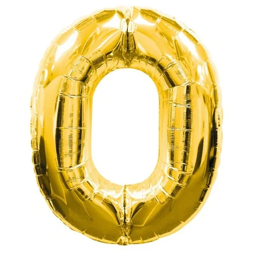 0 digit Foil Balloon Gold Color 40 Inches 435462477