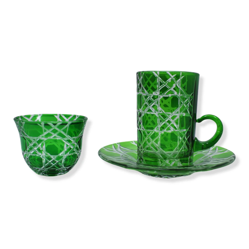 Tulip Home Accessories - Tea Set Green Color For 6 Person