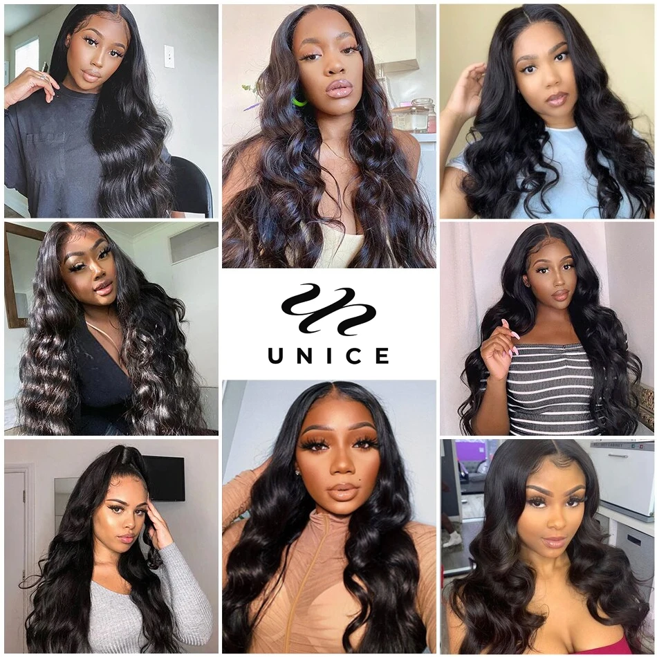 UNice Hair 30 inch Body Wave Bundles Peruvian Hair Bundles 100% Human Hair Extension Virgin Hair Weave Natural Color 1/3/4 Piece