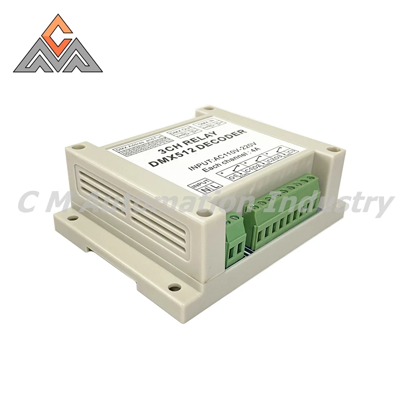 Новый оригинальный 3-полосный реле DMX512 3-канальный релейный переключатель DMX переменный ток 220 В Входной релейный переключатель 3CH-DMX512