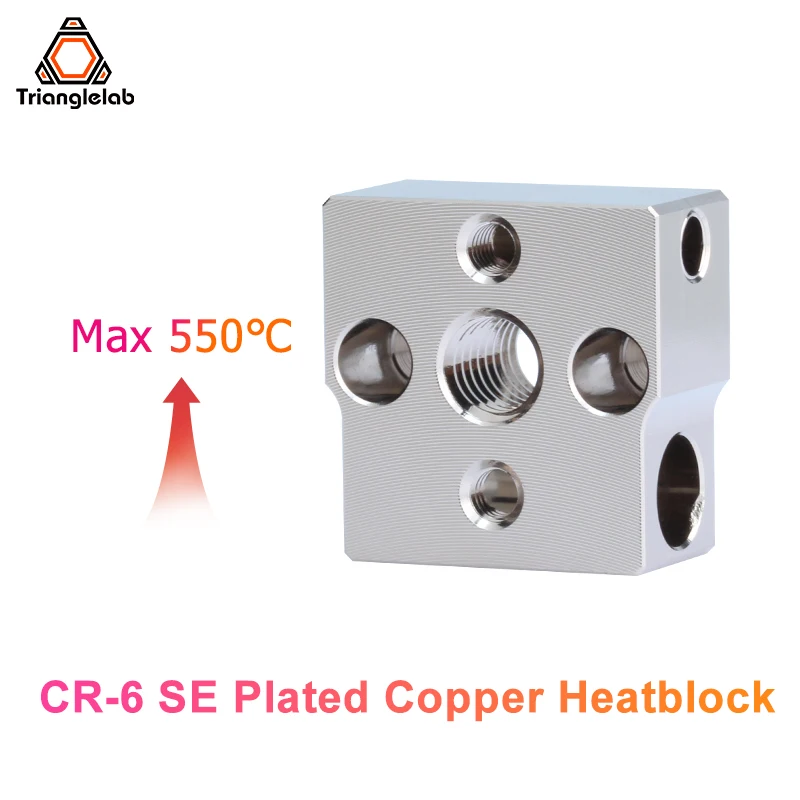 Trianglelab CR-6 SE Plated Copper Heatblock Compatible with CR6 HOTEND  CR-6 SE / CR-6 MAX SE 3D printer