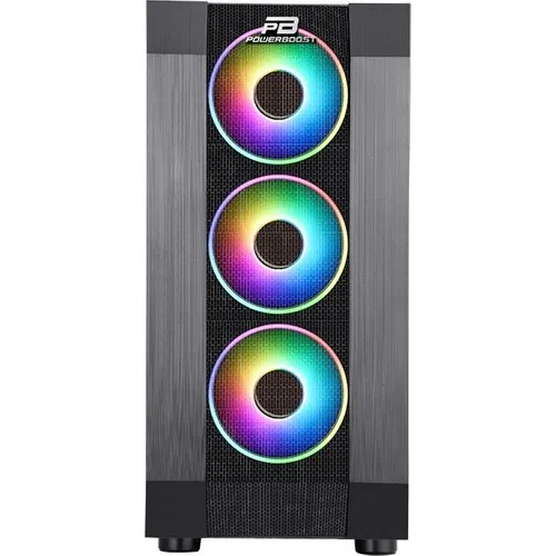 Power Boost VK-P3305B 500W Usb 3.0 Atx Mesh Vaste Led Fan Zwarte Computer Case (JBST-VKP3305B)