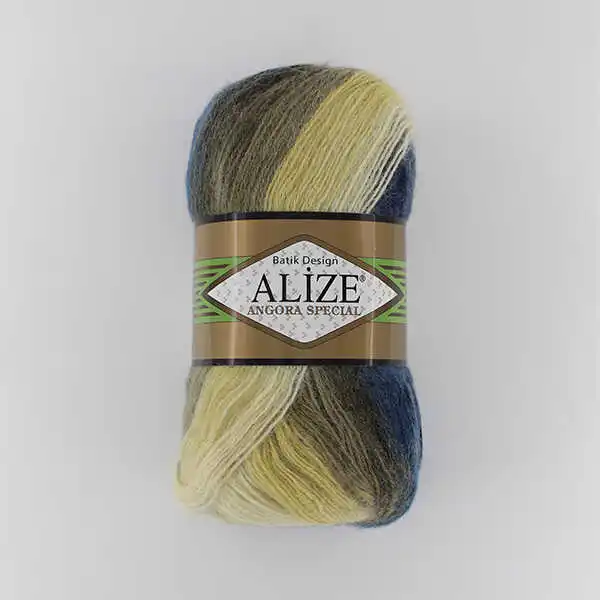 Patterned Mohair Hand Knitted Yarn - 11 Color Options 550 Meters(100gr) Ball - Alize Angora Special Batik Design - Hobby - Crochet yarn- Warm -