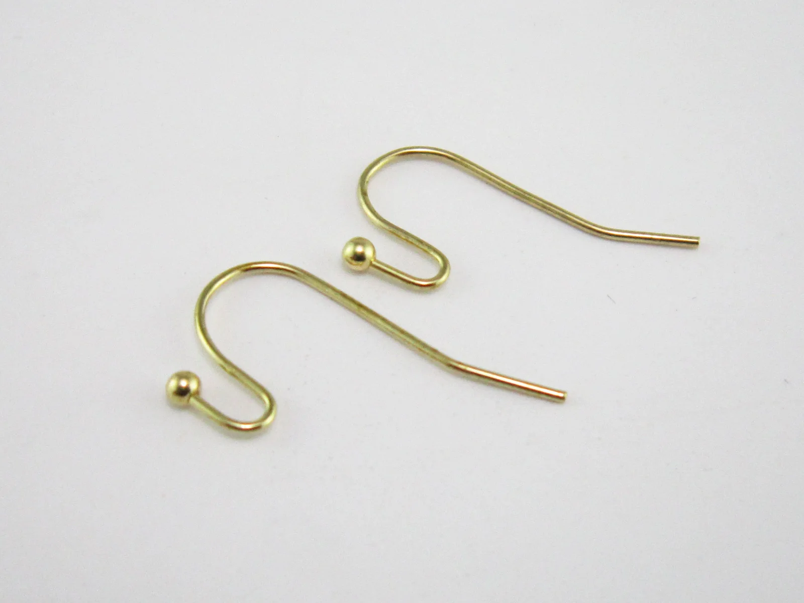 100pcs Brass Earrings, Earring Hooks, Ball Earring Wires, Raw brass Earring Findings, Earring Supplies, Jewelry Making - R1637