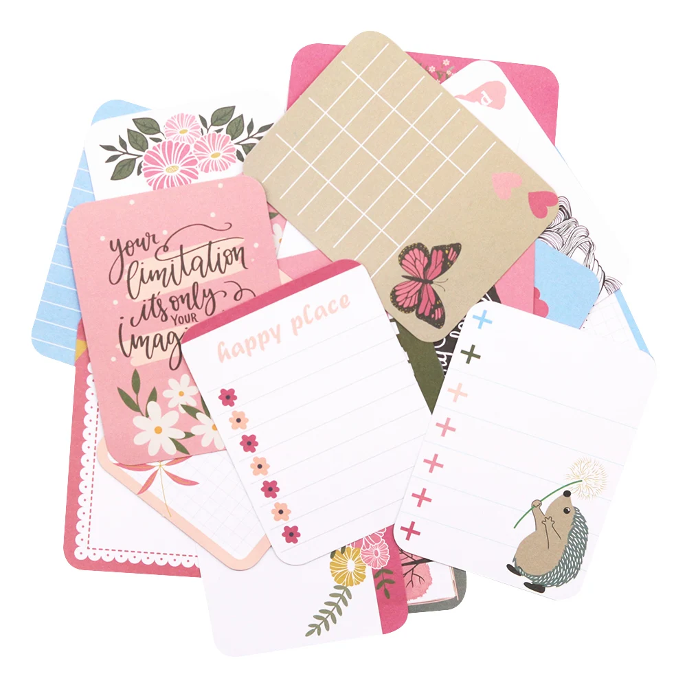 Kreatywna ścieżka karton dziennikarstwo karty dwustronny nadruk DIY rzemiosło Scrapbooking projekt Album Journal Card upiększeń