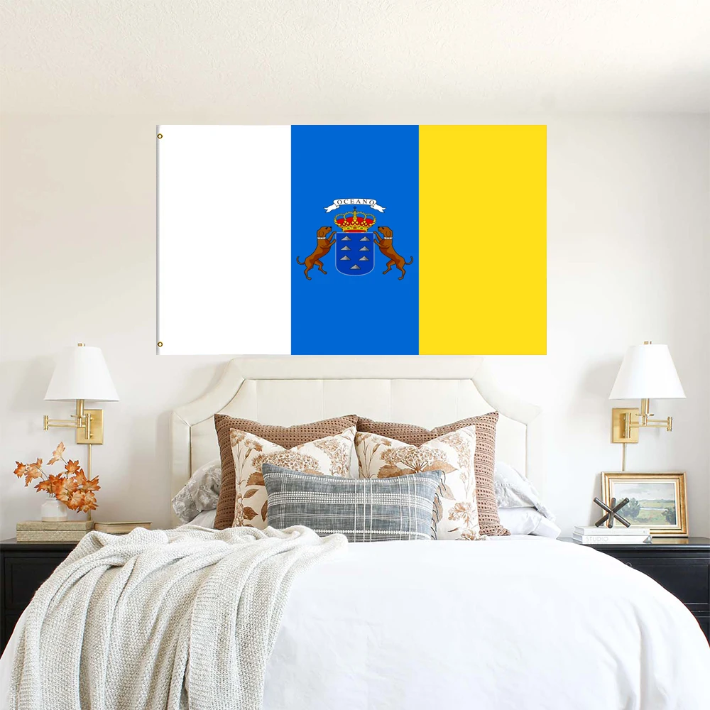 FLAGICTS Canary Islands Flag Spanish Region of Canarias Flags and Banners for Decor