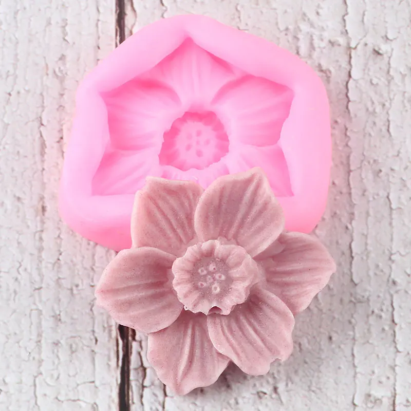 Flower Silicone Mold Rose Daisy Orchid Cupcake Topper Fondant Cake Decorating Tools Candy Resin Clay Chocolate Gumpaste Moulds